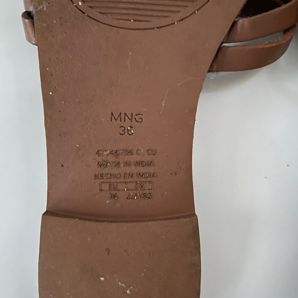 Mango Leather Cross Sandals - Picture 4 of 5